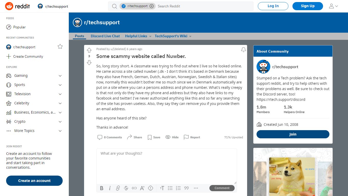 Some scammy website called Nuwber. : techsupport - reddit